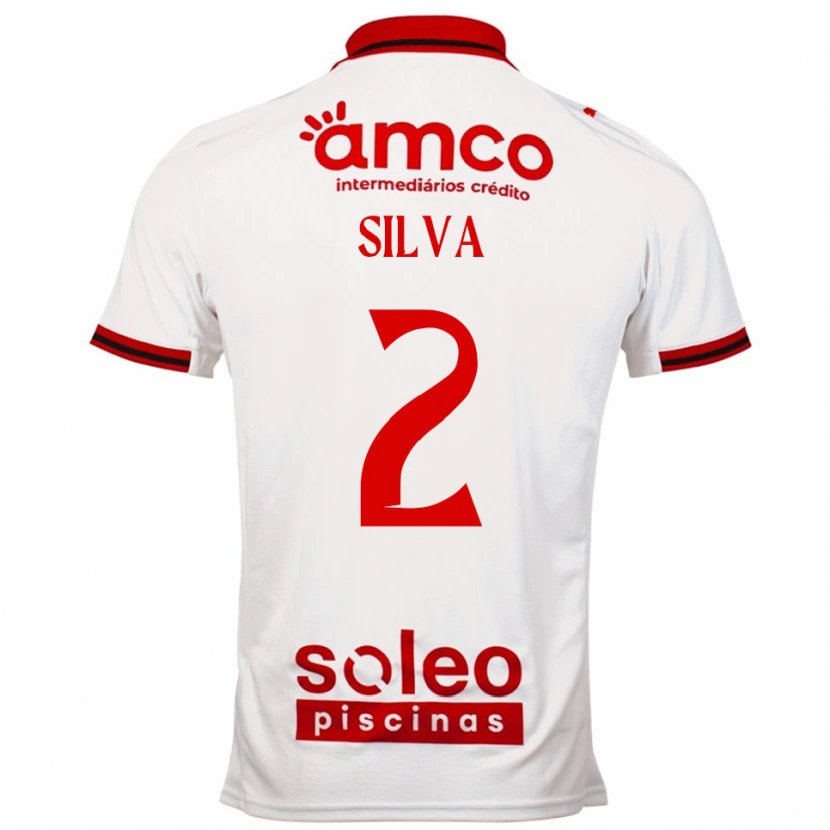 Danxen Homem Camisola Lourenço Silva #2 Branco Vermelho Alternativa 2025/26 Camisa