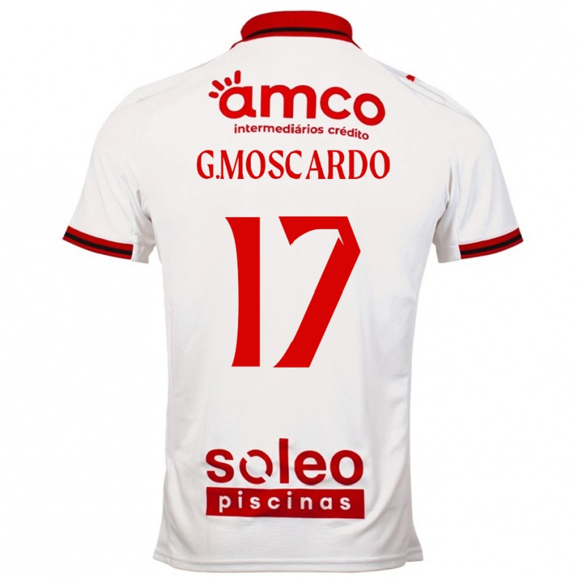 Danxen Homem Camisola Gabriel Moscardo #17 Branco Vermelho Alternativa 2025/26 Camisa
