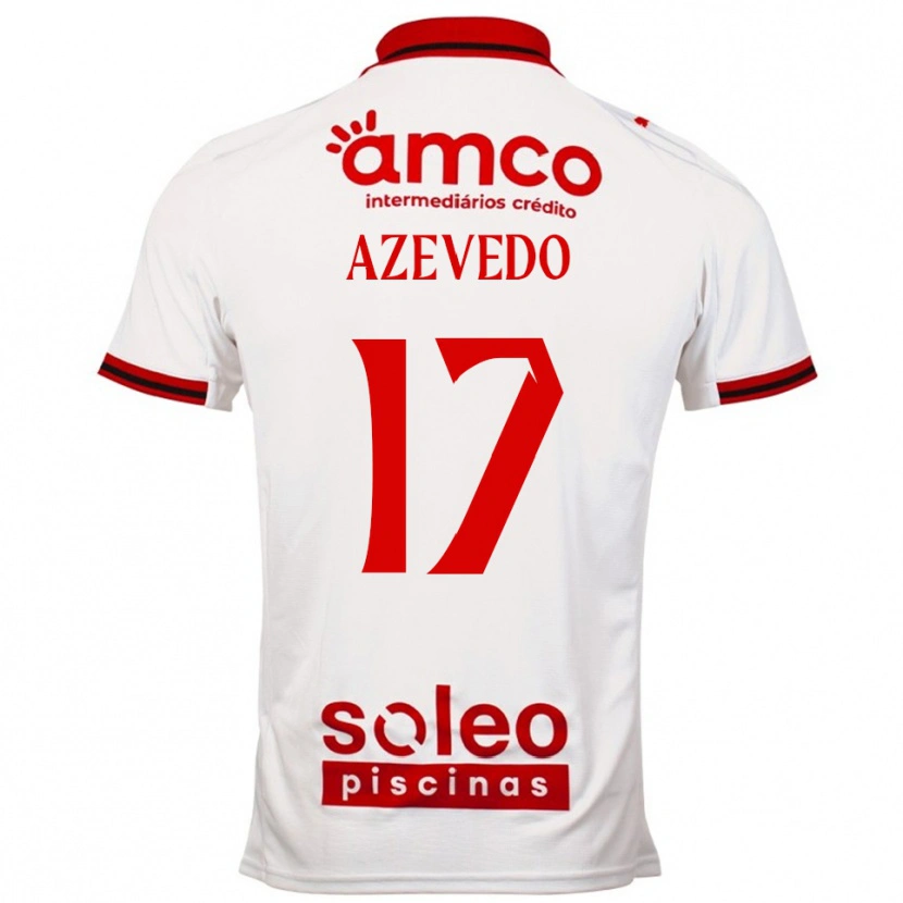 Danxen Homem Camisola Mariana Azevedo #17 Branco Vermelho Alternativa 2025/26 Camisa
