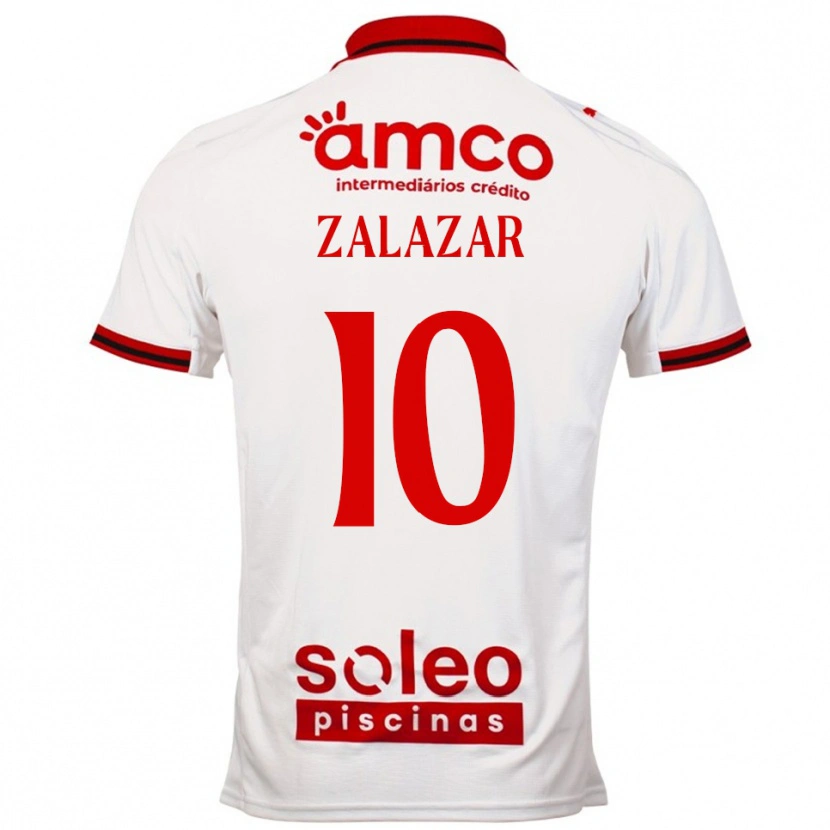 Danxen Homem Camisola Rodrigo Zalazar #10 Branco Vermelho Alternativa 2025/26 Camisa
