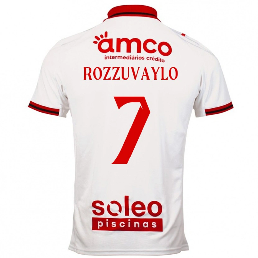 Danxen Homem Camisola Dani Rozzuvaylo #7 Branco Vermelho Alternativa 2025/26 Camisa