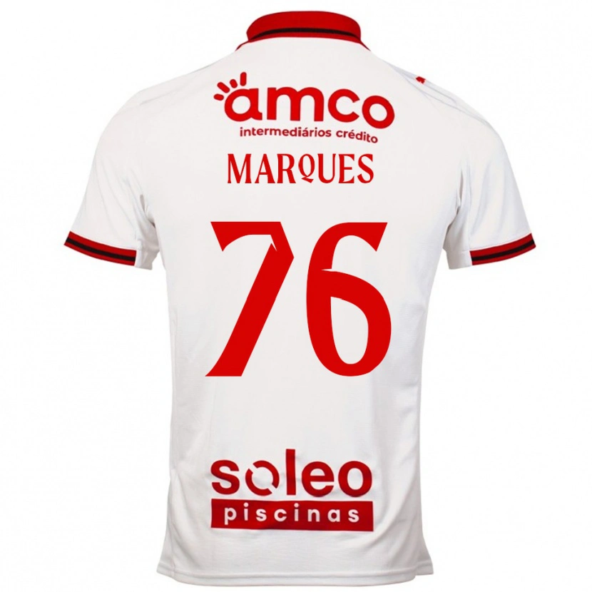 Danxen Homem Camisola Tomás Marques #76 Branco Vermelho Alternativa 2025/26 Camisa