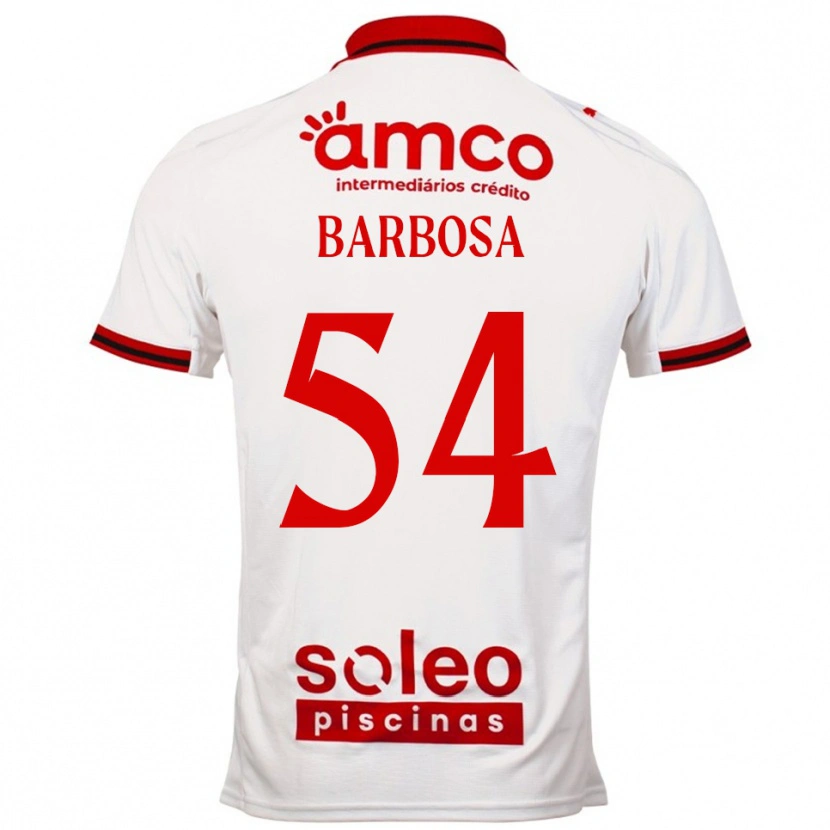 Danxen Homem Camisola Gui Barbosa #54 Branco Vermelho Alternativa 2025/26 Camisa