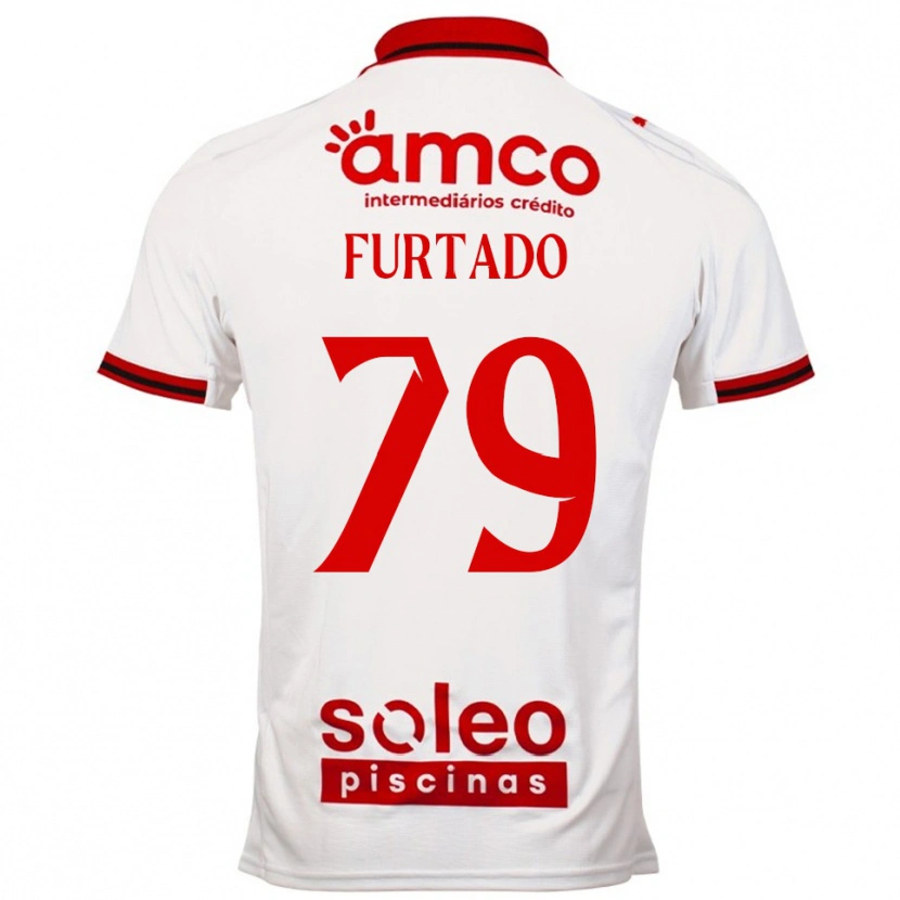 Danxen Homem Camisola Rúben Furtado #79 Branco Vermelho Alternativa 2025/26 Camisa