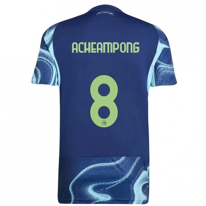 Danxen Homem Camisola Levi Acheampong #8 Marinho Azul Celeste Alternativa 2025/26 Camisa