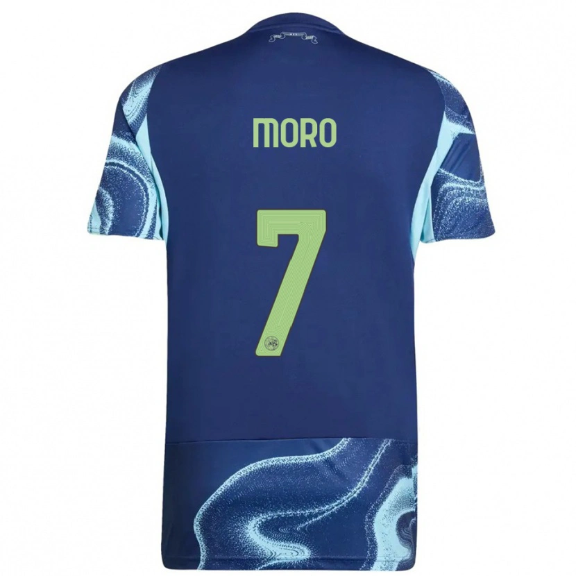 Danxen Homem Camisola Raúl Moro #7 Marinho Azul Celeste Alternativa 2025/26 Camisa