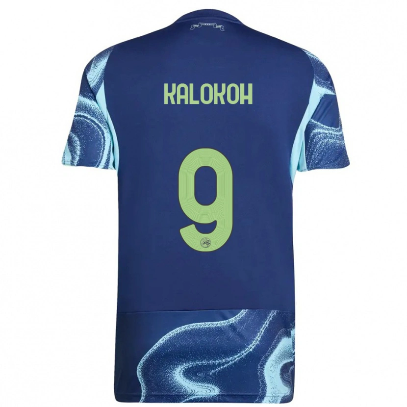 Danxen Homem Camisola David Kalokoh #9 Marinho Azul Celeste Alternativa 2025/26 Camisa