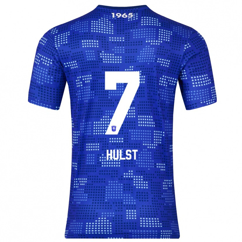 Danxen Homem Camisola Charlotte Hulst #7 Azul Azul Celeste Alternativa 2025/26 Camisa