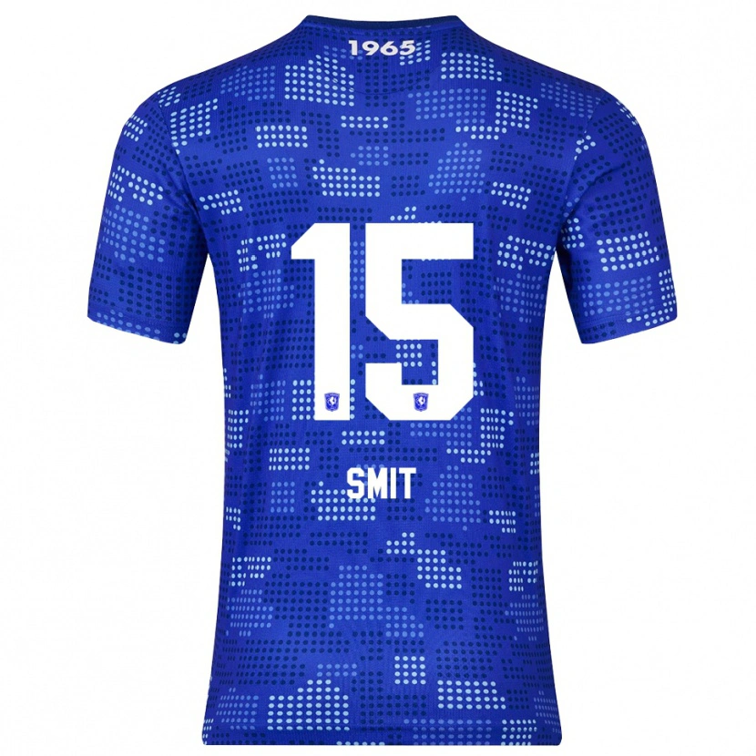 Danxen Homem Camisola Mauro Smit #15 Azul Azul Celeste Alternativa 2025/26 Camisa