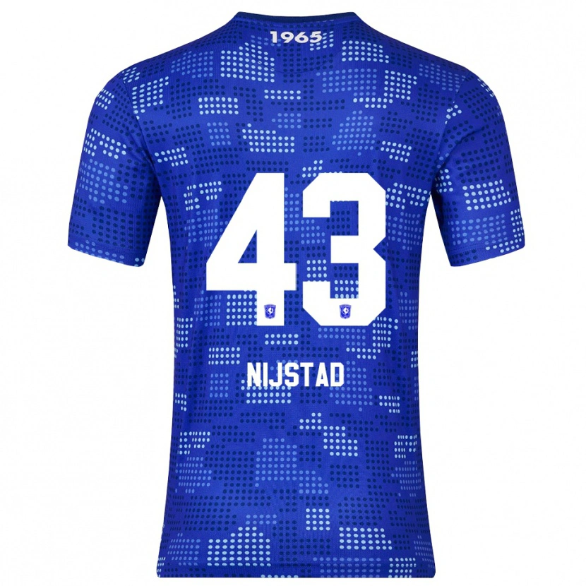 Danxen Homem Camisola Ruud Nijstad #43 Azul Azul Celeste Alternativa 2025/26 Camisa