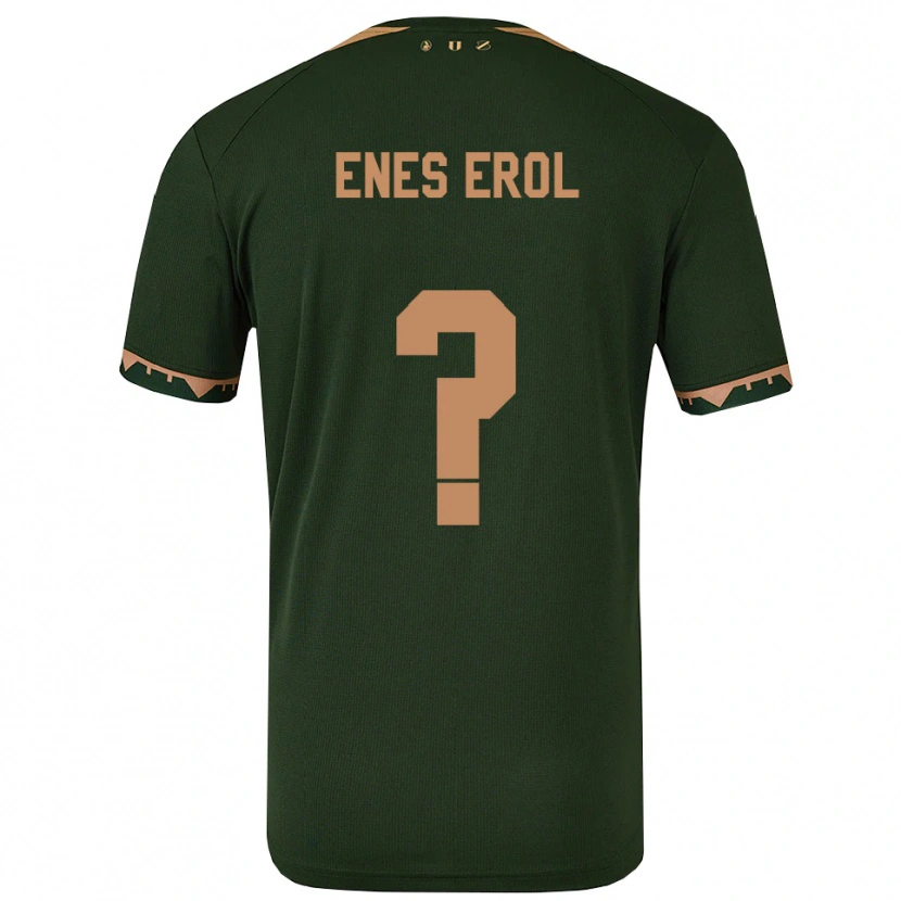 Danxen Homem Camisola Kubilay Enes Erol #0 Verde Dourado Alternativa 2025/26 Camisa