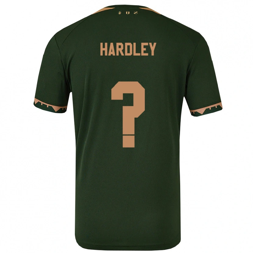 Danxen Homem Camisola Björn Hardley #0 Verde Dourado Alternativa 2025/26 Camisa