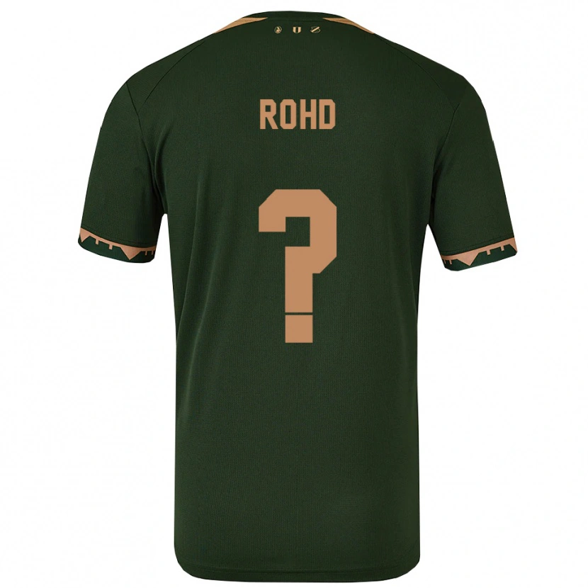 Danxen Homem Camisola Emil Rohd #0 Verde Dourado Alternativa 2025/26 Camisa