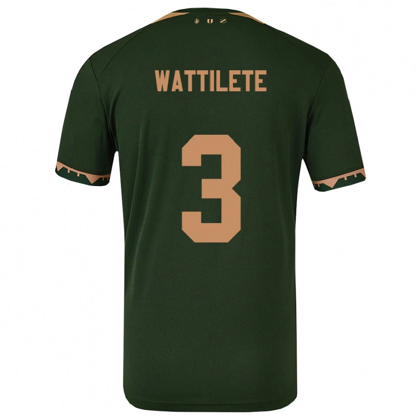 Danxen Homem Camisola Julia Wattilete #3 Verde Dourado Alternativa 2025/26 Camisa