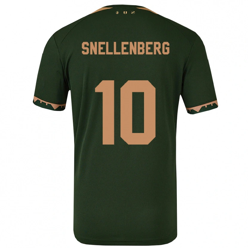 Danxen Homem Camisola Maxime Snellenberg #10 Verde Dourado Alternativa 2025/26 Camisa