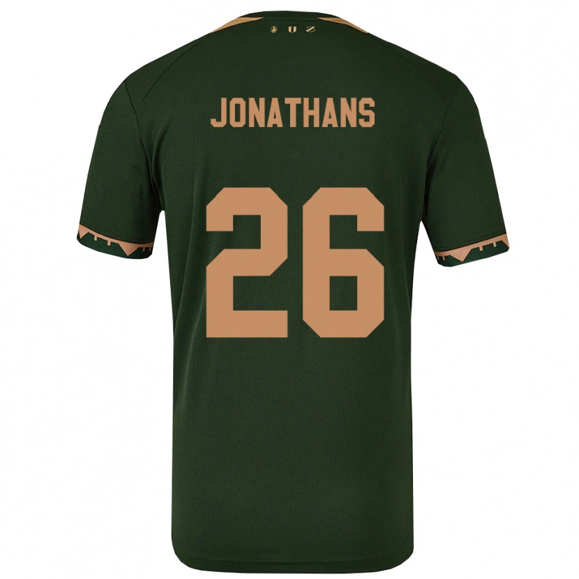 Danxen Homem Camisola Miliano Jonathans #26 Verde Dourado Alternativa 2025/26 Camisa