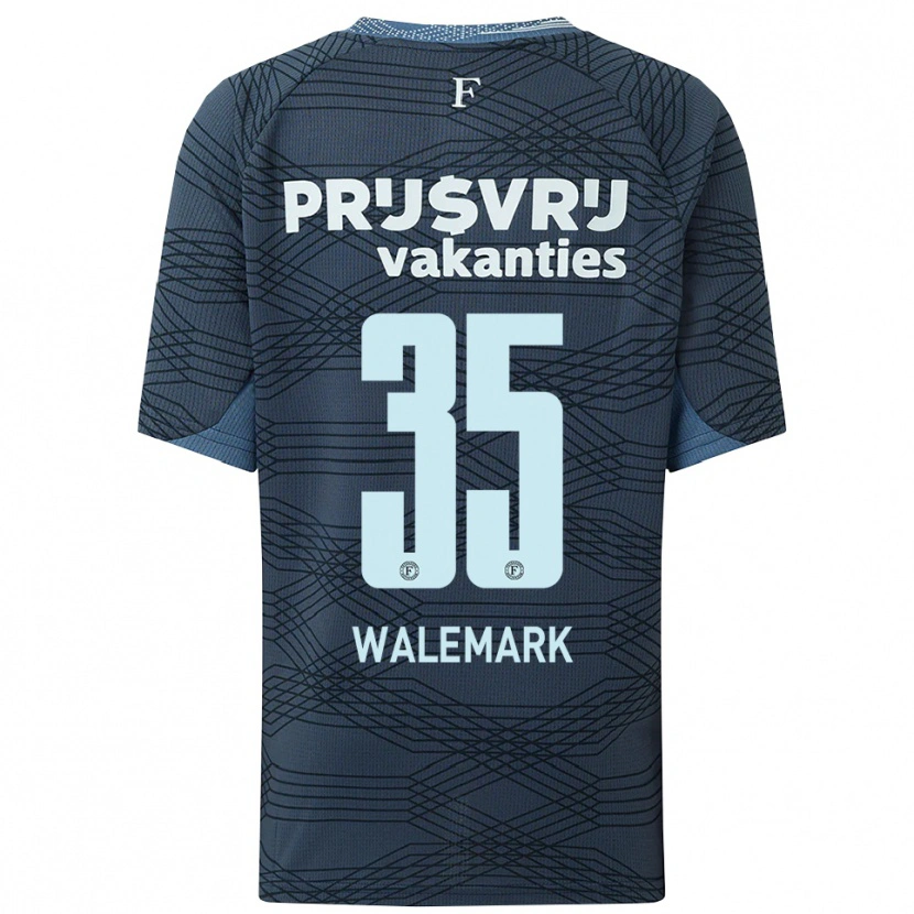 Danxen Homem Camisola Patrik Walemark #35 Preto Cinza Alternativa 2025/26 Camisa
