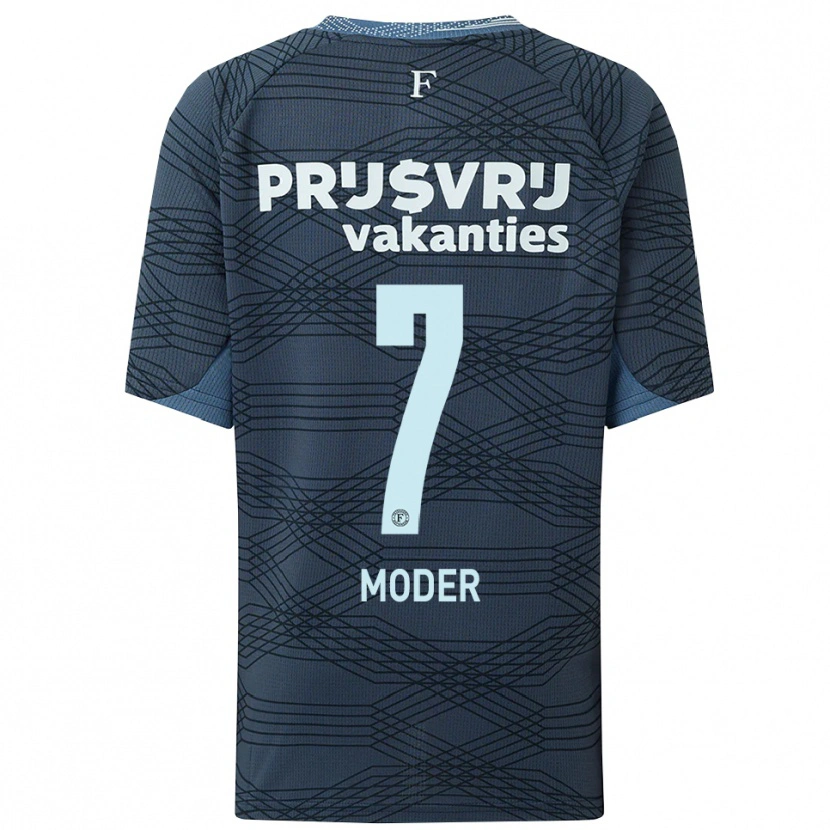 Danxen Homem Camisola Jakub Moder #7 Preto Cinza Alternativa 2025/26 Camisa