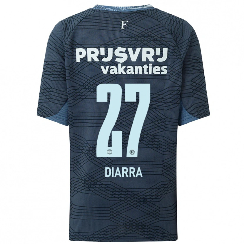 Danxen Homem Camisola Gaoussou Diarra #27 Preto Cinza Alternativa 2025/26 Camisa