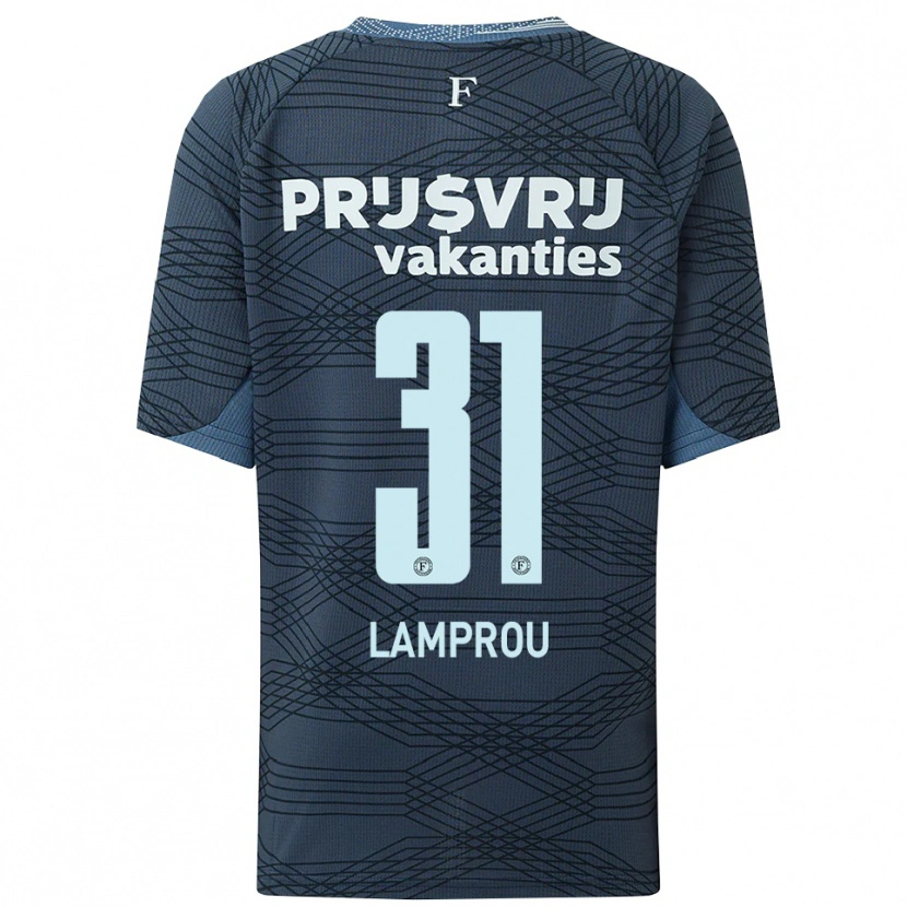Danxen Homem Camisola Kostas Lamprou #31 Preto Cinza Alternativa 2025/26 Camisa