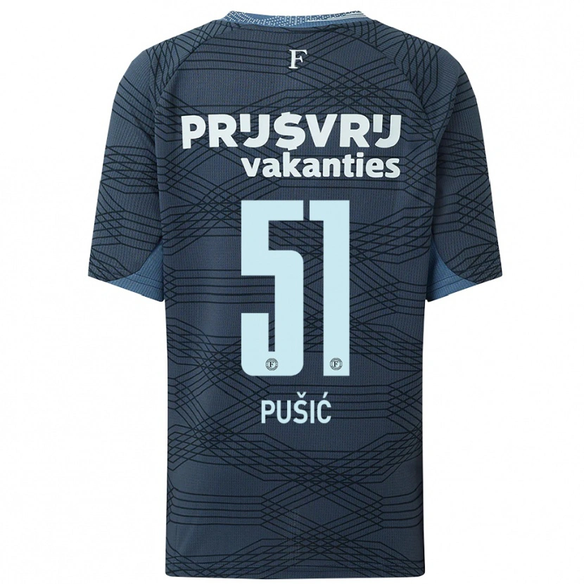 Danxen Homem Camisola Noah Pušić #51 Preto Cinza Alternativa 2025/26 Camisa