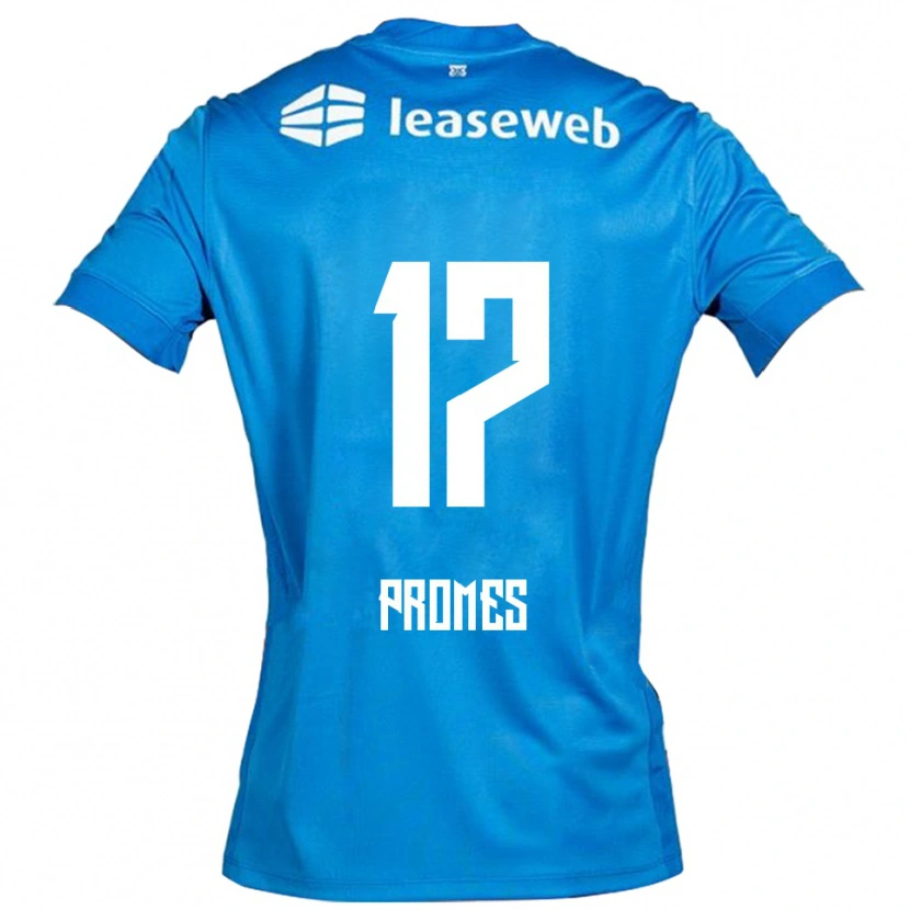 Danxen Homem Camisola Rodrigo Promes #17 Azul Branco Alternativa 2025/26 Camisa