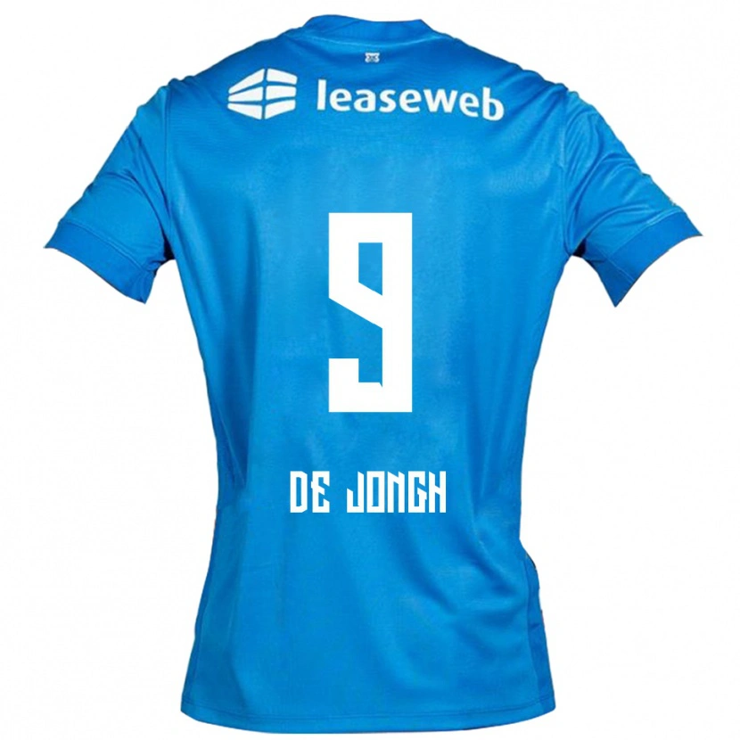 Danxen Homem Camisola Iain De Jongh #9 Azul Branco Alternativa 2025/26 Camisa
