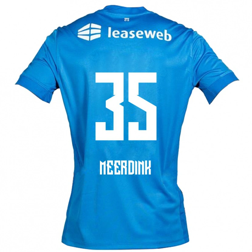 Danxen Homem Camisola Mexx Meerdink #35 Azul Branco Alternativa 2025/26 Camisa