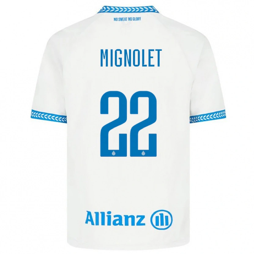 Danxen Homem Camisola Simon Mignolet #22 Azul Branco Alternativa 2025/26 Camisa
