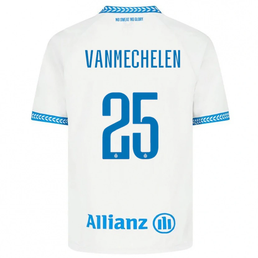 Danxen Homem Camisola Davinia Vanmechelen #25 Azul Branco Alternativa 2025/26 Camisa