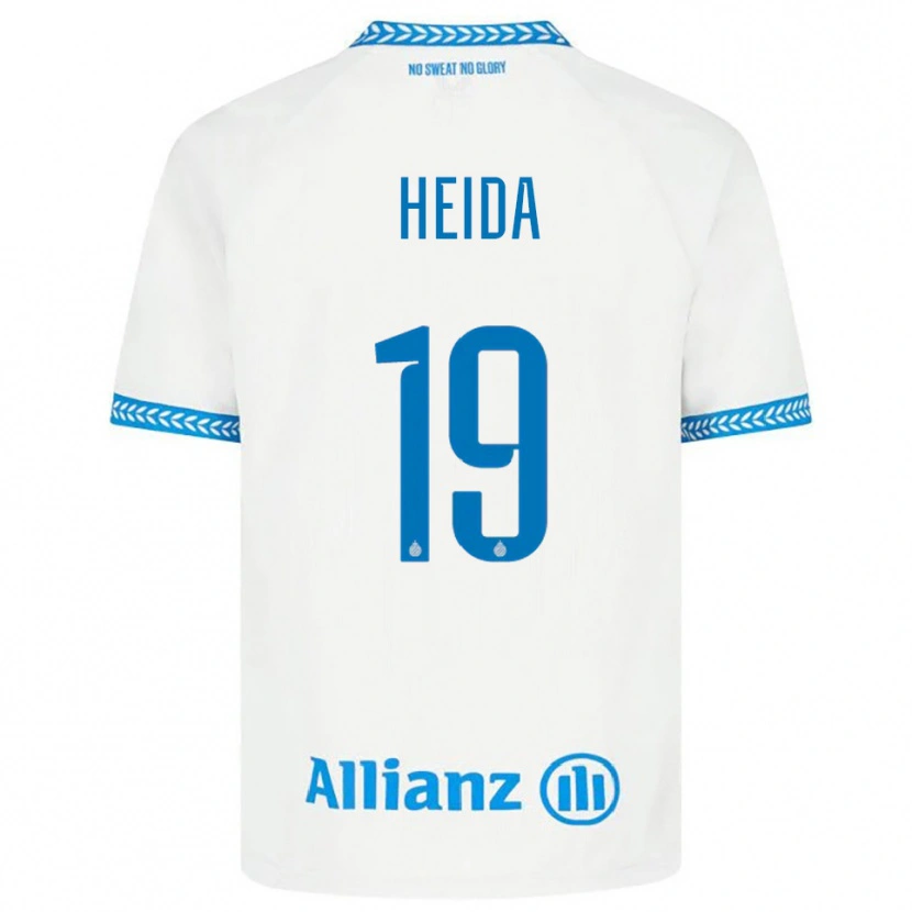 Danxen Homem Camisola Jade Heida #19 Azul Branco Alternativa 2025/26 Camisa