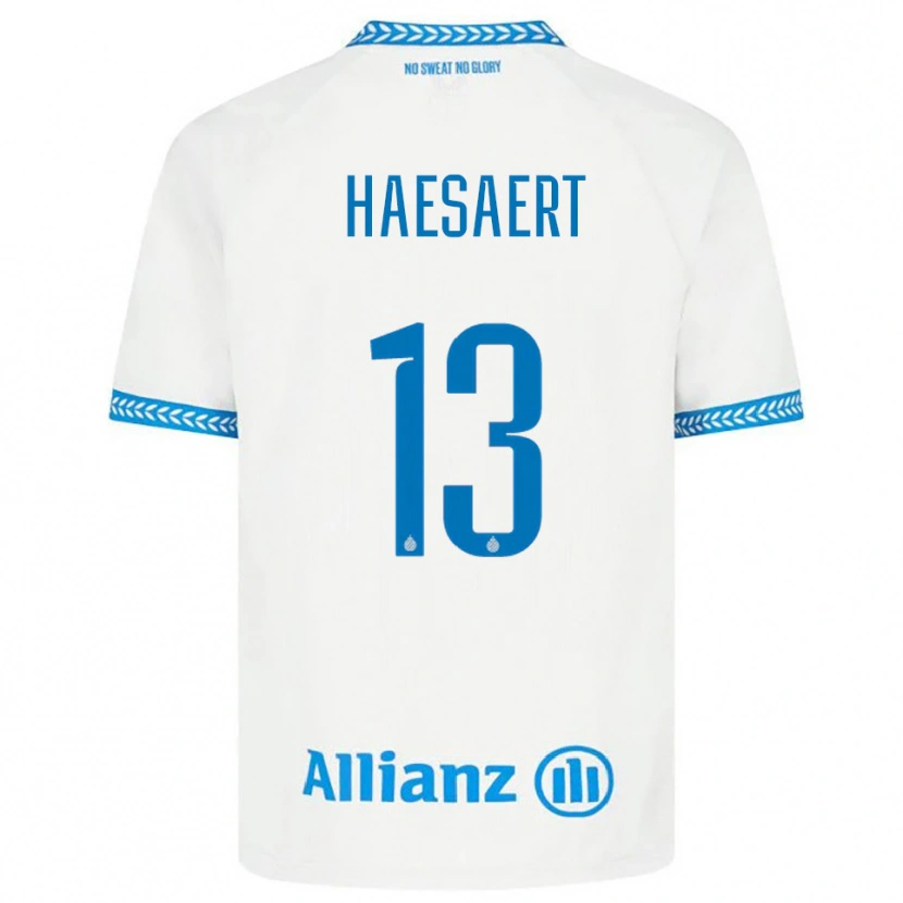 Danxen Homem Camisola Mateo Haesaert #13 Azul Branco Alternativa 2025/26 Camisa