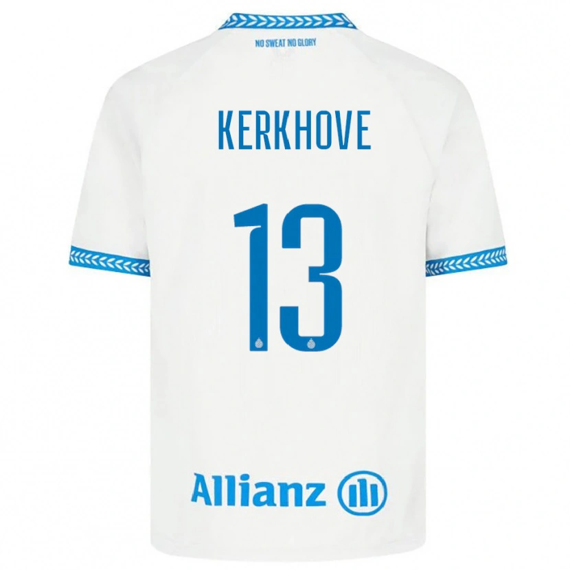 Danxen Homem Camisola Angel Kerkhove #13 Azul Branco Alternativa 2025/26 Camisa