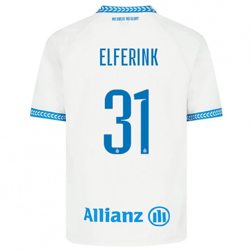 Danxen Homem Camisola Marie Elferink #31 Azul Branco Alternativa 2025/26 Camisa