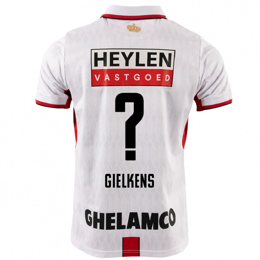 Danxen Homem Camisola Mathijs Gielkens #0 Branco Vermelho Alternativa 2025/26 Camisa