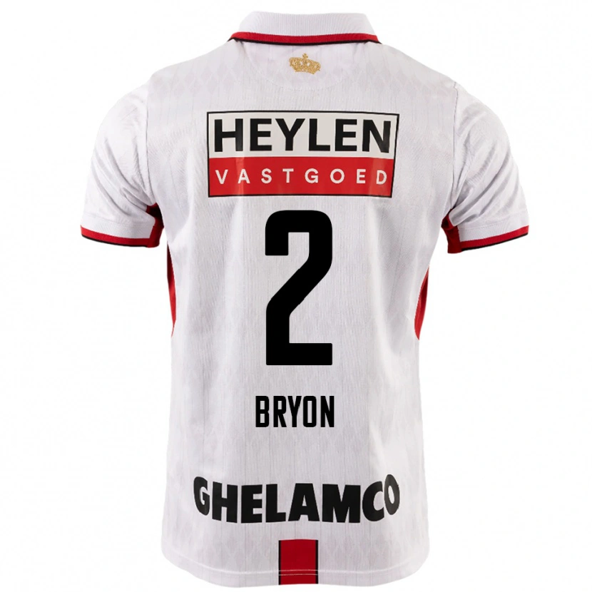 Danxen Homem Camisola Robbe Bryon #2 Branco Vermelho Alternativa 2025/26 Camisa