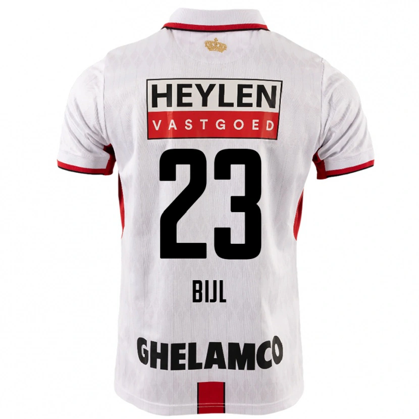 Danxen Homem Camisola Glenn Bijl #23 Branco Vermelho Alternativa 2025/26 Camisa