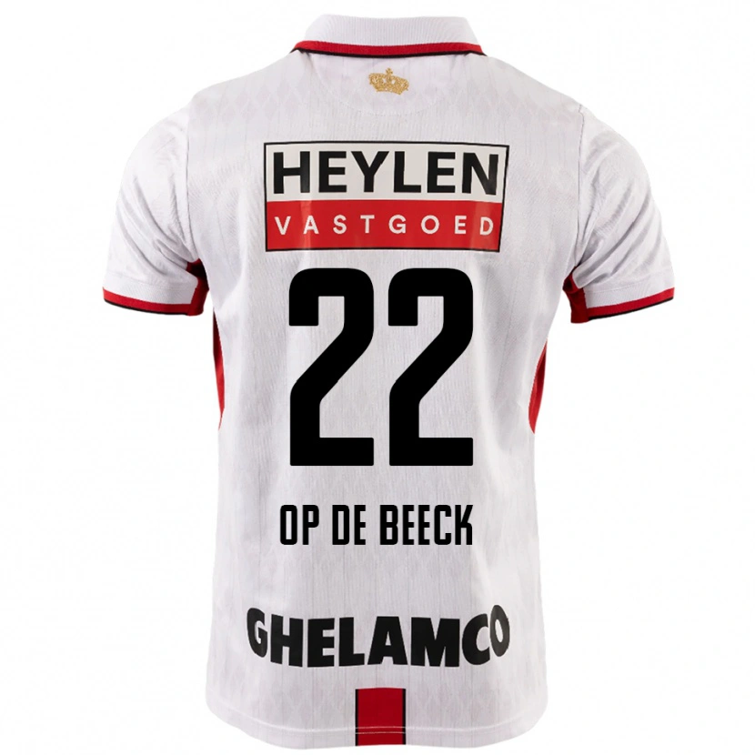 Danxen Homem Camisola Gregg Op De Beeck #22 Branco Vermelho Alternativa 2025/26 Camisa