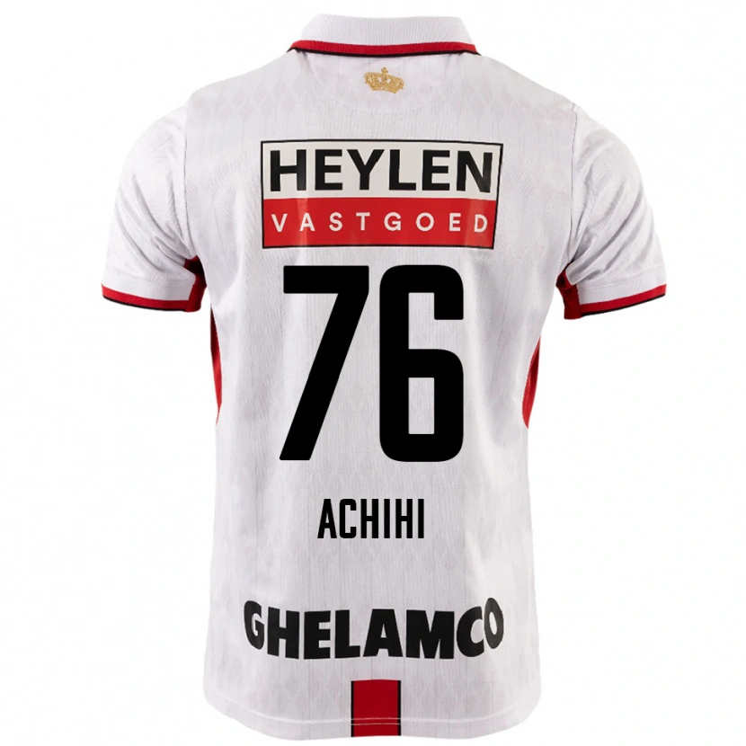 Danxen Homem Camisola Orseer Achihi #76 Branco Vermelho Alternativa 2025/26 Camisa