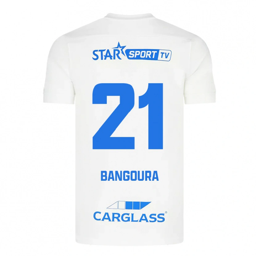 Danxen Homem Camisola Ibrahima Sory Bangoura #21 Branco Azul Alternativa 2025/26 Camisa