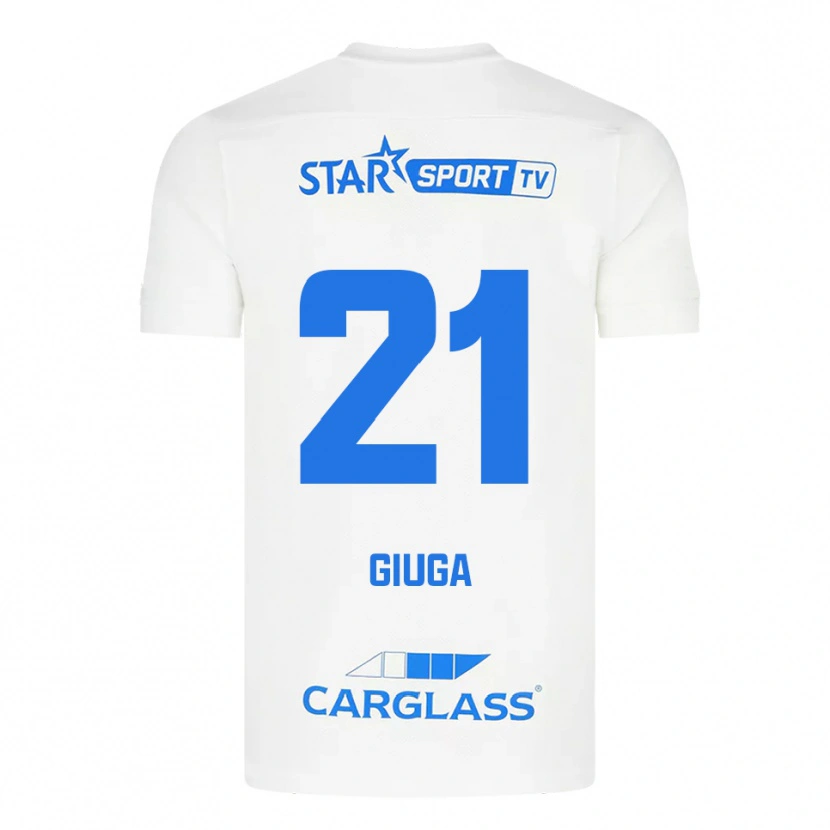 Danxen Homem Camisola Anissa Giuga #21 Branco Azul Alternativa 2025/26 Camisa