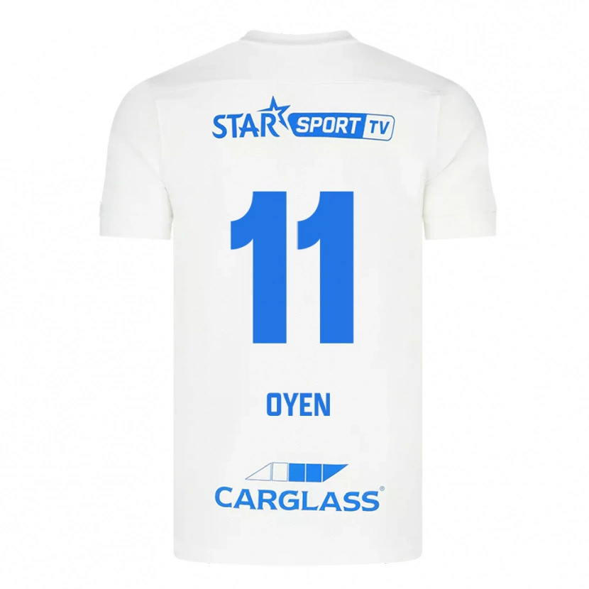 Danxen Homem Camisola Luca Oyen #11 Branco Azul Alternativa 2025/26 Camisa