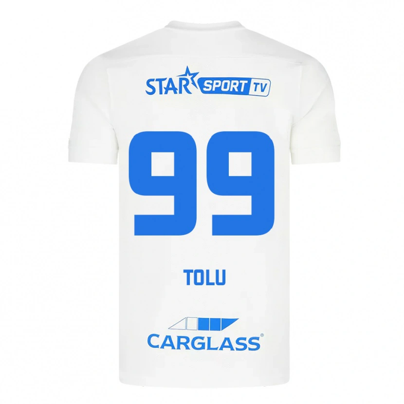 Danxen Homem Camisola Tolu Arokodare #99 Branco Azul Alternativa 2025/26 Camisa
