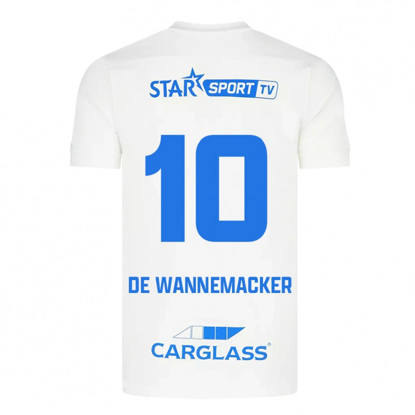 Danxen Homem Camisola August De Wannemacker #10 Branco Azul Alternativa 2025/26 Camisa