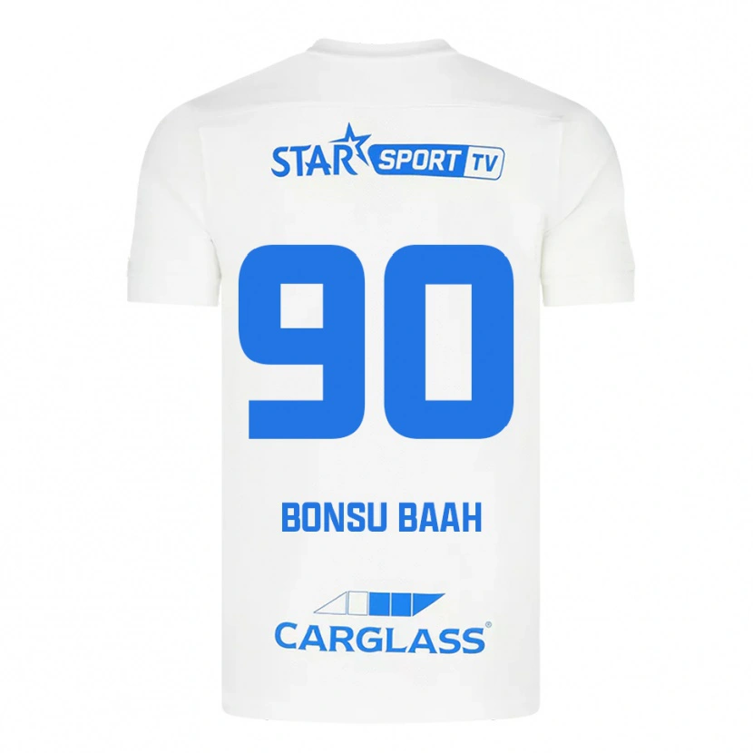 Danxen Homem Camisola Christopher Bonsu Baah #90 Branco Azul Alternativa 2025/26 Camisa