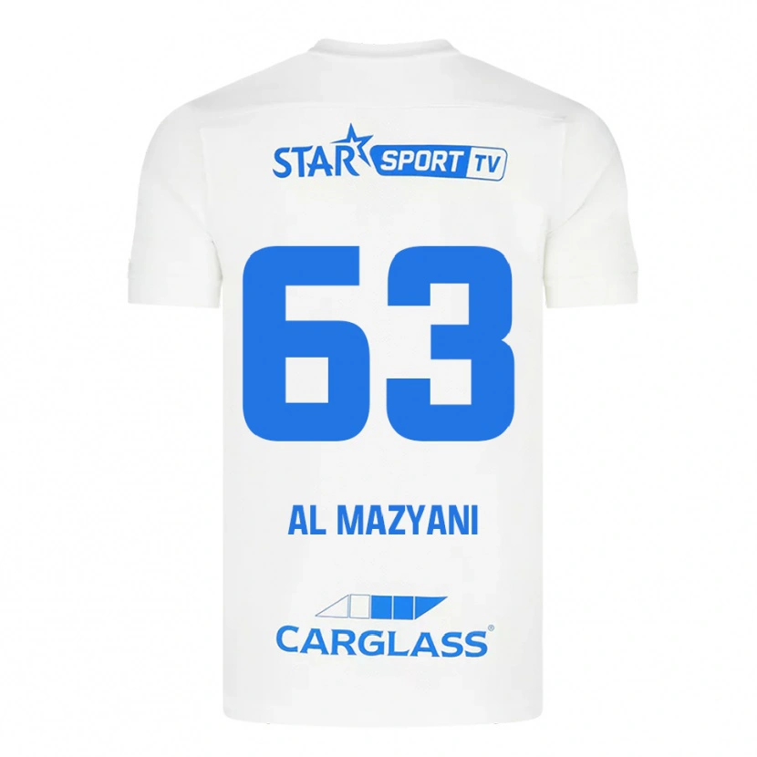 Danxen Homem Camisola Faissal Al Mazyani #63 Branco Azul Alternativa 2025/26 Camisa