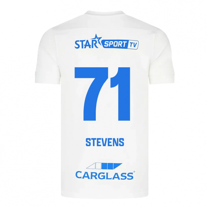 Danxen Homem Camisola Brent Stevens #71 Branco Azul Alternativa 2025/26 Camisa