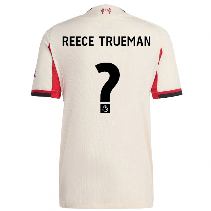 Danxen Homem Camisola Reece Trueman #0 Branco Preto Alternativa 2025/26 Camisa