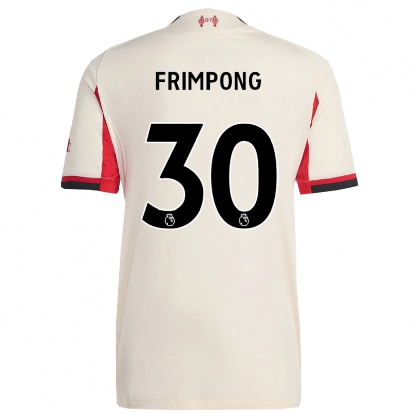 Danxen Homem Camisola Jeremie Frimpong #30 Branco Preto Alternativa 2025/26 Camisa