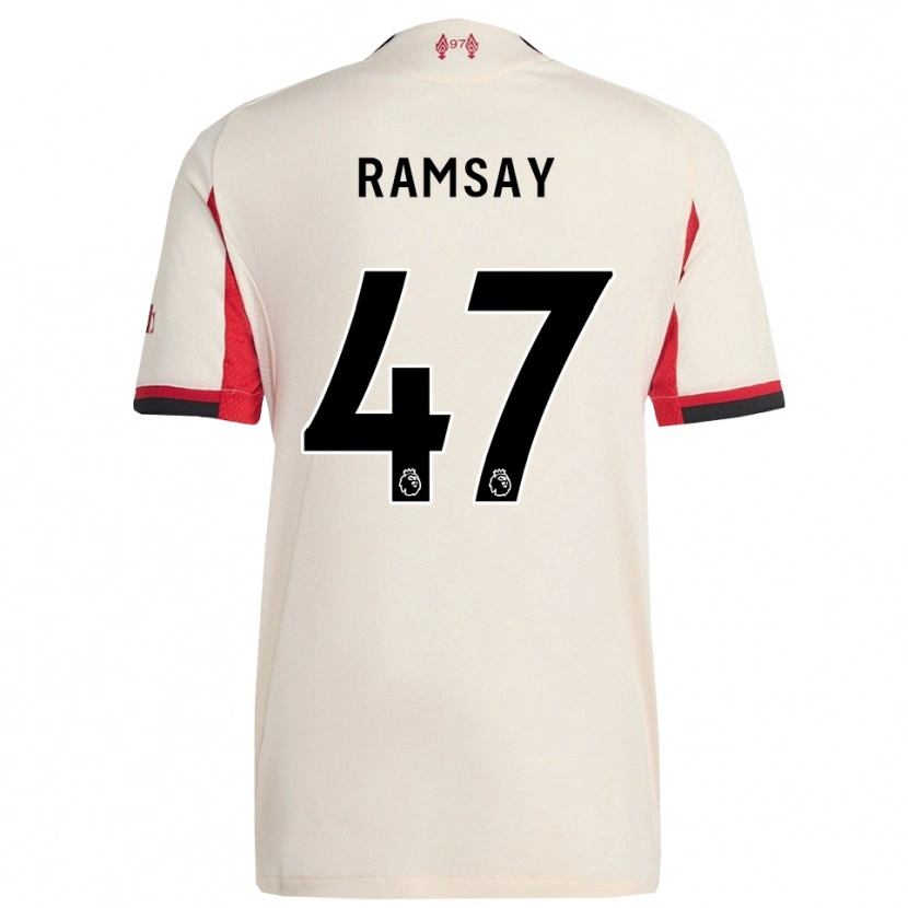 Danxen Homem Camisola Calvin Ramsay #47 Branco Preto Alternativa 2025/26 Camisa